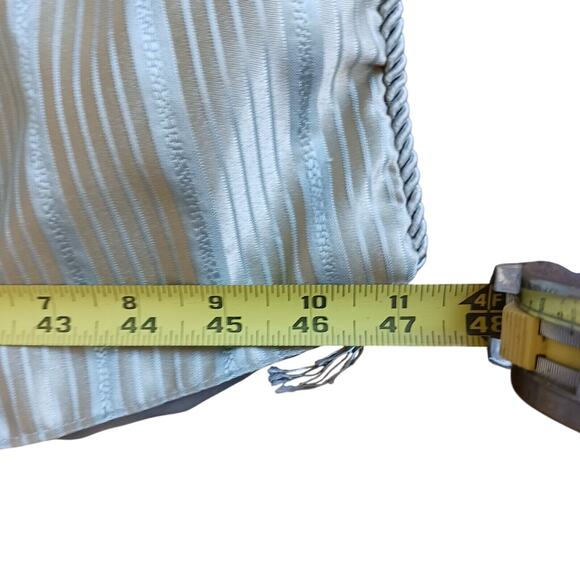 Satin Throw 55 x 47 Baroque LT BLUE Silky Bed Sofa Chair Home Baby Blanket Vntg - Picture 14 of 14